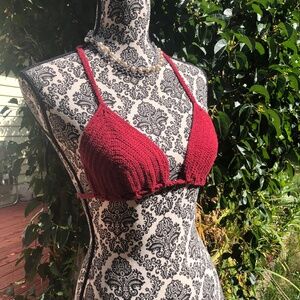 Abercrombie & Fitch Red Bikini Top